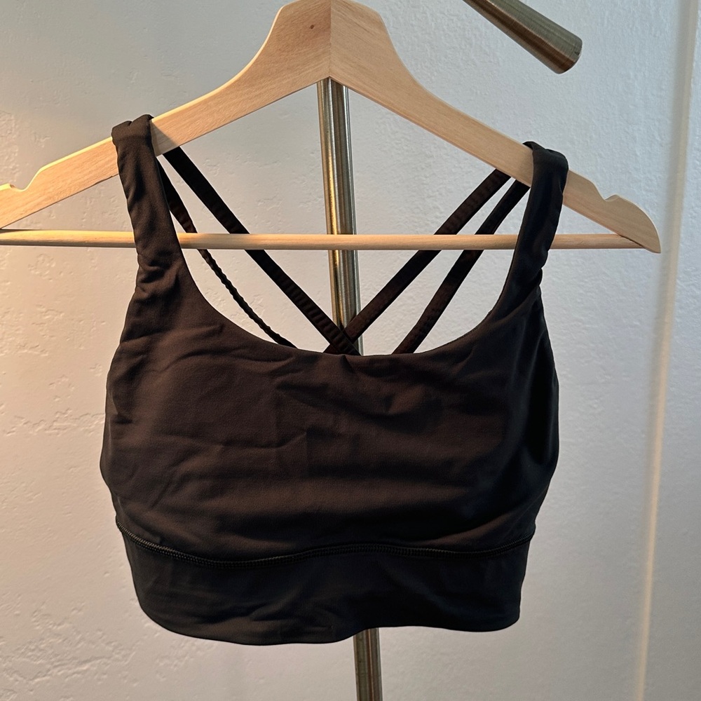“Forest Green” Strappy Sports Bra